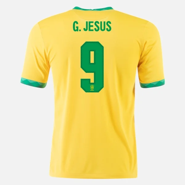 Brasilien Gabriel Jesus 9 Hemma Fotbollströjor 20-21 – Kortärmad